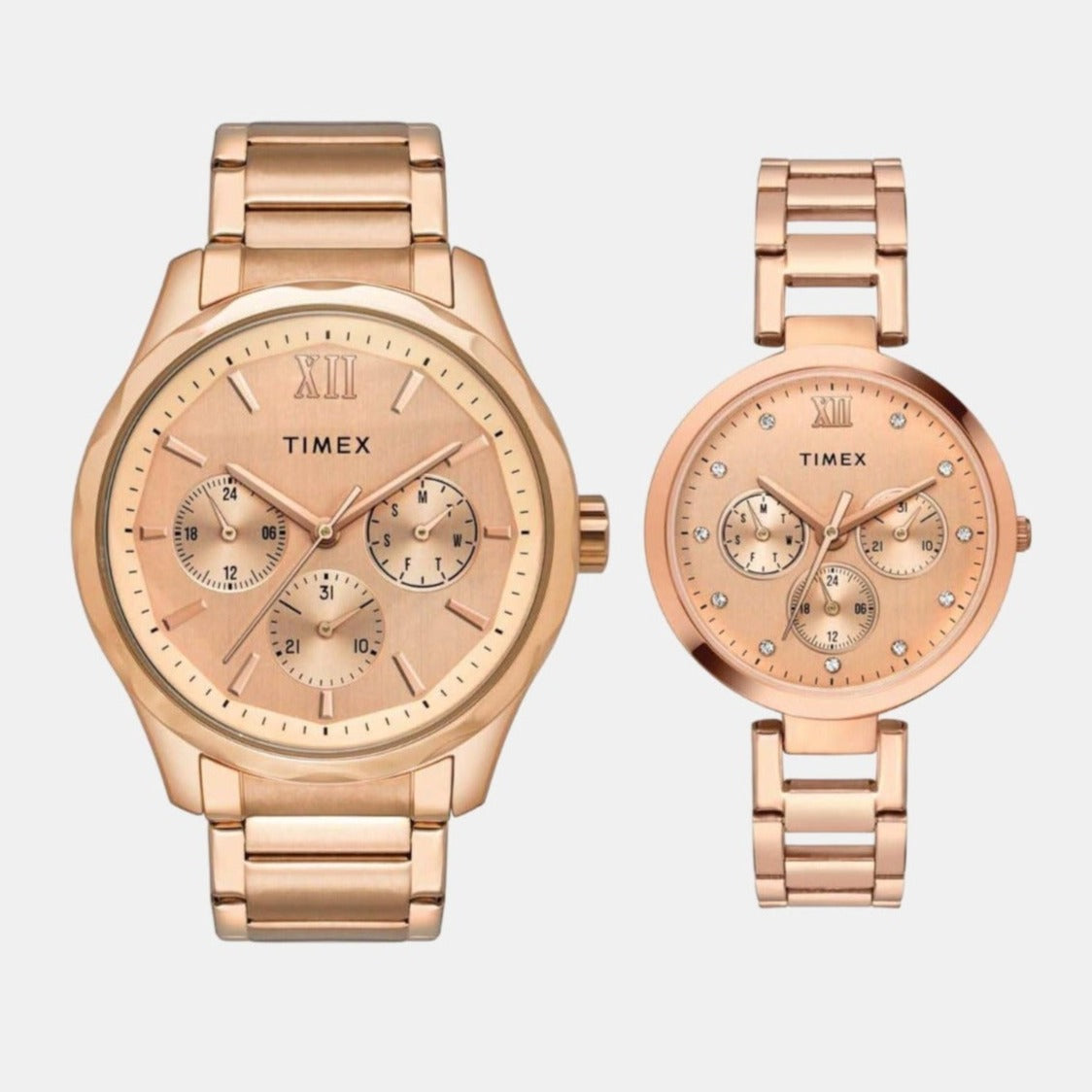Couple Rose Gold Analog Stainless Steel Watch TW00PR266