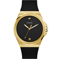 Dress Men Quartz Black Dial Analog Silicone Watch GW0790G1