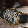 ES-8006-09 Longitude Automatic Skeleton Dual Time Multifunction Watch for Men