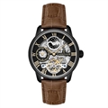 ES-8006-10 Longitude Automatic Skeleton Dual Time Multifunction Watch for Men