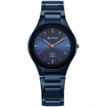 Edge Ceramic Quartz Analog with Blue Dial Watch for Women - NT2653QC03
