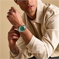 Everett Men Quartz Green Dial Analog Stainless Steel Watch FS6056