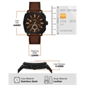 Machine Chronograph Brown Leather Watch FS6101