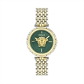 Medusa Heritage Women Quartz Green Dial Analog Stainless Steel Watch VE9D00324