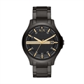 Men Black Hampton Analogue Watch AX2413