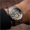 Men Grey Dial Bracelet Style Straps Analogue Multi Function Watch ES-8006-11