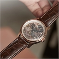 Men Rose Gold-Toned Skeleton Dial Analogue Watch ES-8049-03