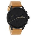 Tommy Hilfiger Quartz Multifunction Black Dial Leather Strap Watch for Men ncth1791486w