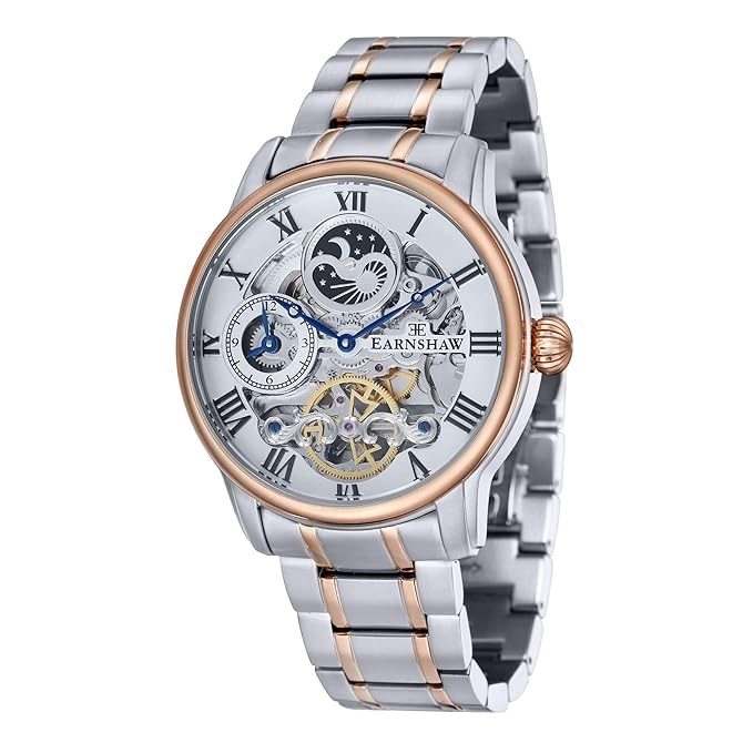 ES-8006-33 Longitude Automatic Skeleton Dual Time Multifunction Watch for Men ES-8006-33