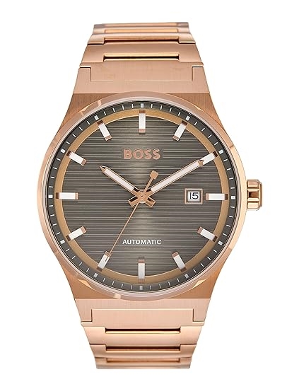 Men Automatic Grey Dial Analog Stainless Steel Watch 1514185