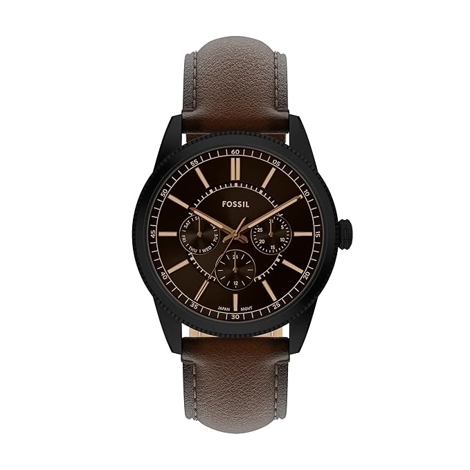 Men Dial & Leather Straps Analogue Watch FS6138