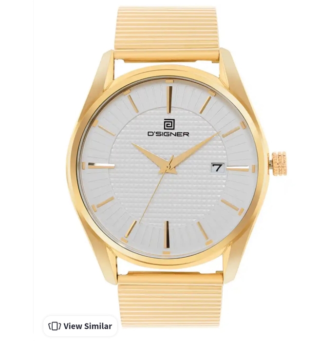 Men Brass Dial & Bracelet Style Straps Analogue Watch 821RGM.2G