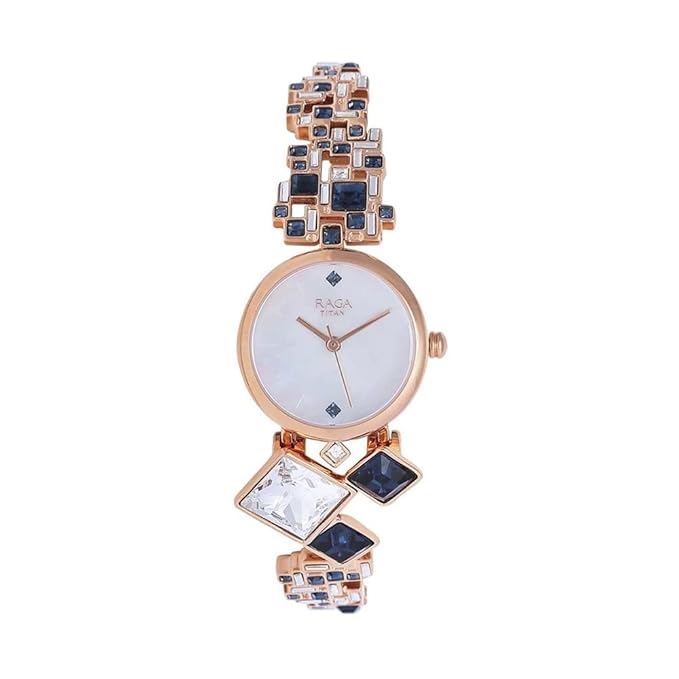 Raga Cocktails Quartz Analog Blue Dial Watch for Women - NT95106WM02F