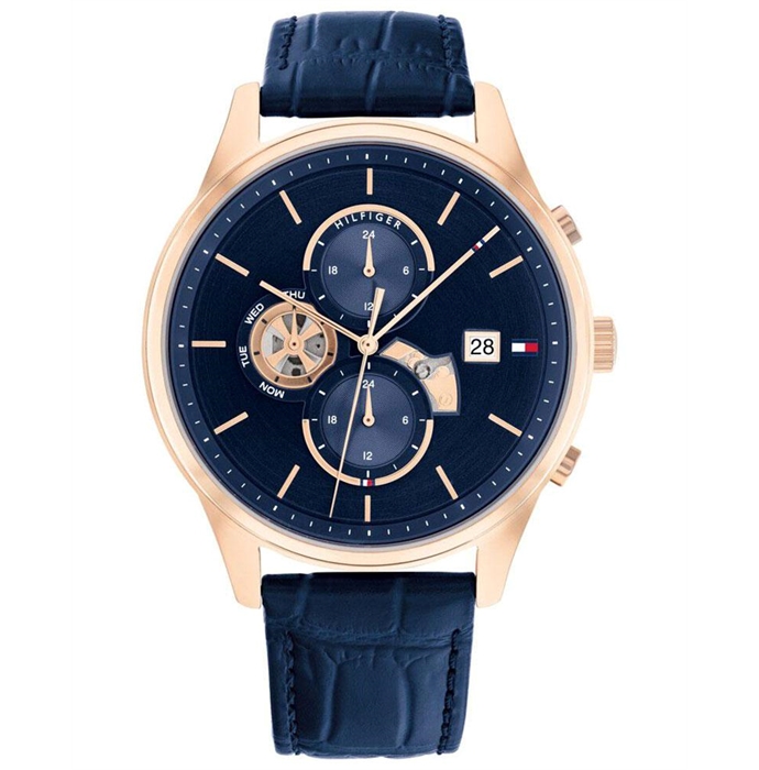 TOMMY HILFIGER Men Chronograph Watch with a Leather Strap - NETH1710503