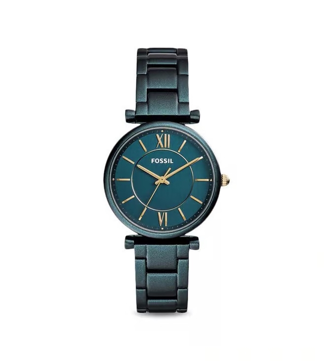 Women Teal Green Analogue Fossil ES4427